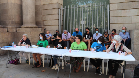 La roda de premsa de presentació de la contracimera veïnal pel canvi de model turístic, que se celebra aquesta setmana.