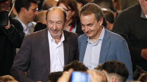 Zapatero Rubalcaba PrimariasPSOE 26Marzo17