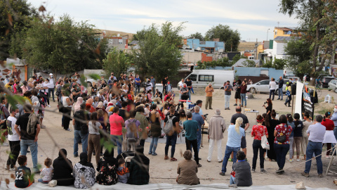 11/11/2021. Protestas por el corte de luz en la Cañada Real.