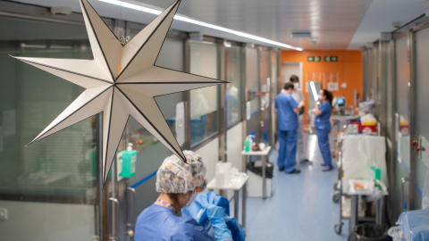 Pla general de l'UCI de l'Hospital Clínic.