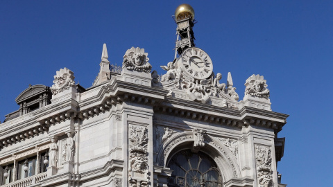 Detalle de la fachada del Banco de España. EFE/Chema Moya