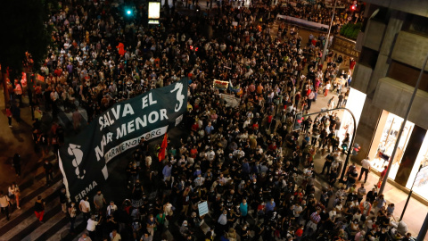 07/10/2021 Una concentración en defensa del Mar Menor en octubre de 2021