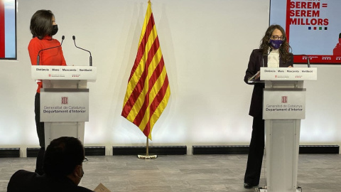 La consellera d'Igualtat i Feminismes, Tània Verge, durant la presentació.