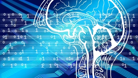 Recreación artística de una inteligencia artificial.