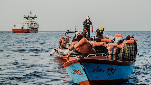 14/02/2022. Operación de rescate del Ocean Vikings