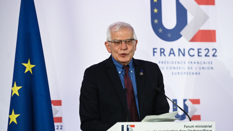 El Alto Representante de la Unión Europea para Asuntos Exteriores y Política de Seguridad, Josep Borrell, en París, el 22 de febrero de 2022.
