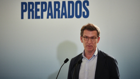 30/3/22 Alberto Núñez Feijóo, este miércoles en un acto con militantes del PP en Logroño