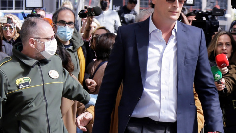 Luis Medina, a su llegada a los juzgados de Plaza Castilla para declarar este lunes.