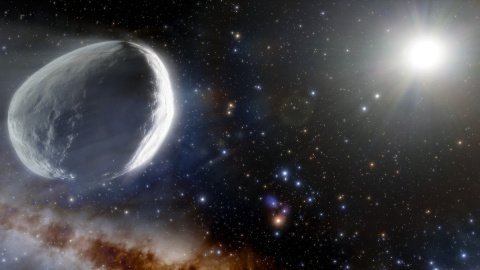 Recreación del cometa Bernardinelli-Bernstein.