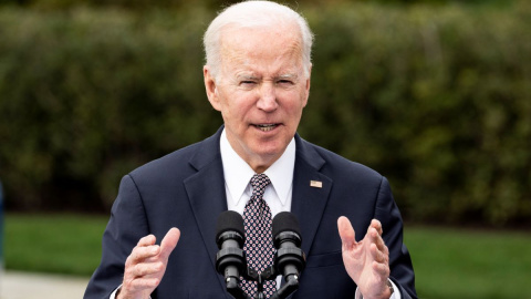 El presidente de EEUU, Joe Biden, durante una alocución oficial en Washington el 4 de abril de 2022.