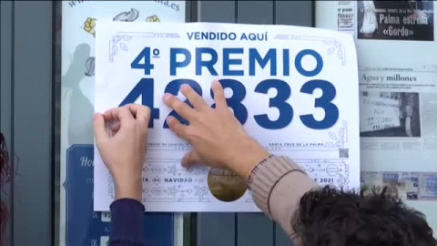 Un cuarto premio alegra la Navidad de algunos vecinos de La Palma Un cuarto premio alegra la Navidad de algunos vecinos de La Palma