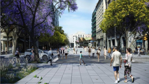 08/04/2022 - Simulació de com serà la Via Laietana un cop es completin les obres.