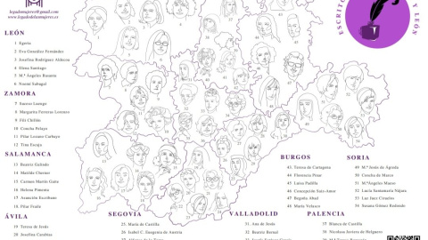 Mapa histórico de escritoras de todas las comunidades autónomas