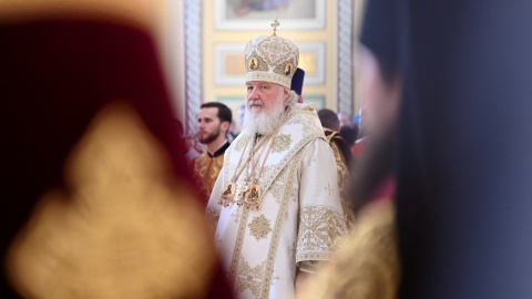 El Patriarca Kiril durante una ceremonia en una imagen fechada el 27 de octubre de 2019 en Moscú.
