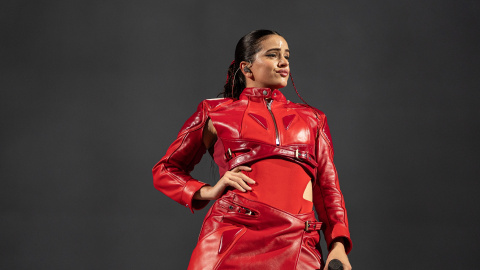 La cantante Rosalía actúa dentro de su gira ‘Motomami Tour’ en el Palau Sant Jordi, a 23 de julio de 2022, en Barcelona, Catalunya (España).