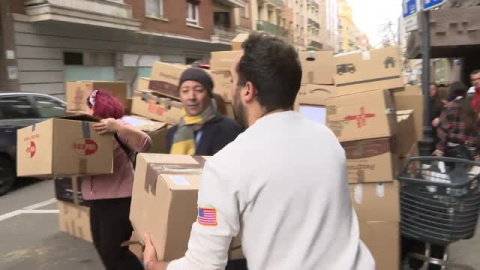 Cajas de solidaridad frente a la embajada turca en Madrid Cajas de solidaridad frente a la embajada turca en Madrid