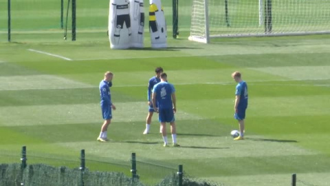 La selección noruega se entrena sin el lesionado Haaland La selección noruega se entrena sin el lesionado Haaland