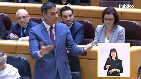 Sánchez ironiza sobre Feijóo: "Cuando se levante, mire a ver si siente algo en la espalda" Sánchez ironiza sobre Feijóo: "Cuando se levante, mire a ver si siente algo en la espalda"