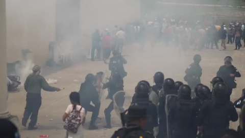 Disturbios en Guatemala durante la jornada electoral Disturbios en Guatemala durante la jornada electoral