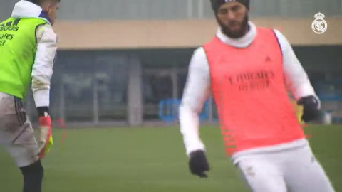 Primer entrenamiento de la semana en Valdebebas Primer entrenamiento de la semana en Valdebebas