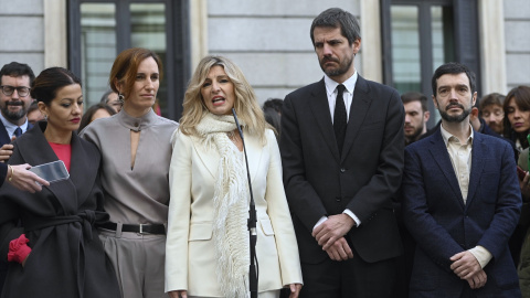 Yolanda Díaz, tras la salida de Podemos de Sumar: "Lo que hemos visto contribuye a la desafección ciudadana" Yolanda Díaz, tras la salida de Podemos de Sumar: "Lo que hemos visto contribuye a la desafección ciudadana"