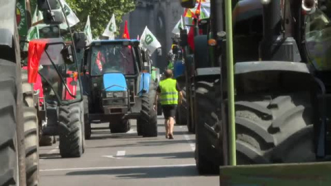 Los agricultores exigen en Madrid ayudas directas para paliar los efectos de la sequía Los agricultores exigen en Madrid ayudas directas para paliar los efectos de la sequía