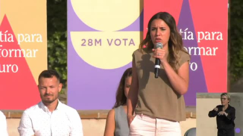 Irene Montero: "Sólamente hay una fuerza con la valentía necesaria para transformar" Irene Montero: "Sólamente hay una fuerza con la valentía necesaria para transformar"