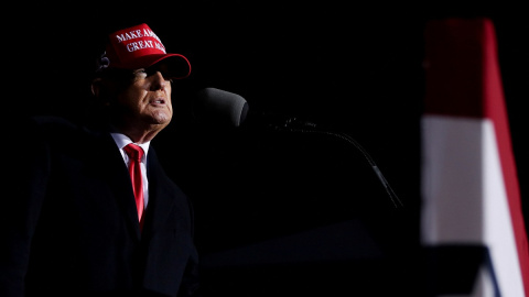 El expresidente de EEUU, Donald Trump, en un mitin de Georgia.
