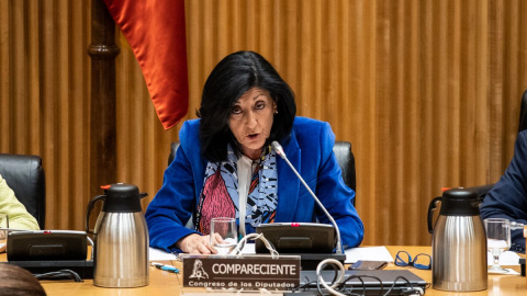 La secretaria de Estado de Defensa, Esperanza Casteleiro, comparece en una Comisión de Defensa en el Congreso de los Diputados, a 28 de octubre de 2021, en Madrid.