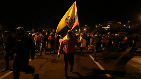 Manifestantes en Quito