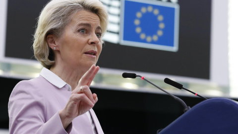 08/06/2022. La presidenta de la Comisión Europea, Ursula Von der Leyen, durante una intervención del Consejo Europeo, a 30 de mayo de 2022.