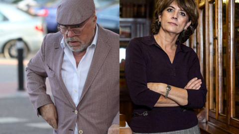 Composición con fotografías del comisario jubilado José Manuel Villarejo y la Fiscal General del Estado Dolores Delgado