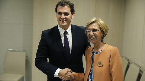 Albert Rivera con Rosa Díez./ EFE