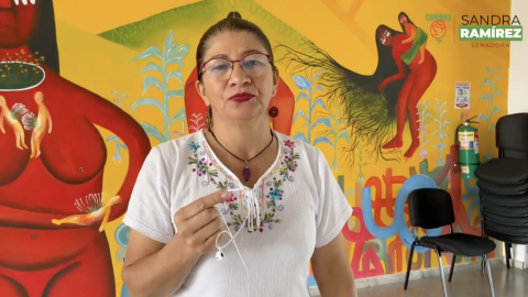 La senadora colombiana Sandra Ramírez, integrante del Consejo Político Nacional de Partido Comunes.
