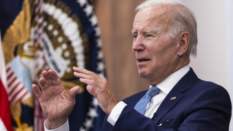 El presidente de EEUU, Joe Biden, en una rueda de prensa para tratar asuntos económicos en la Casa Blanca el 28 de julio de 2022.