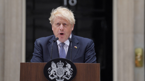Imagen de Boris Johnson en Londres, a 8 de julio de 2022.