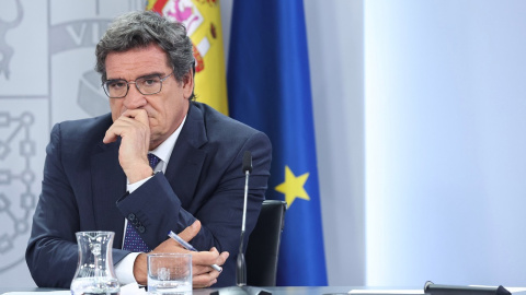 26/07/2022. El ministro de Inclusión, Seguridad Social y Migraciones, José Luis Escrivá, en una rueda de prensa posterior al Consejo de Ministros, en el Palacio de La Moncloa, a 26 de julio de 2022.