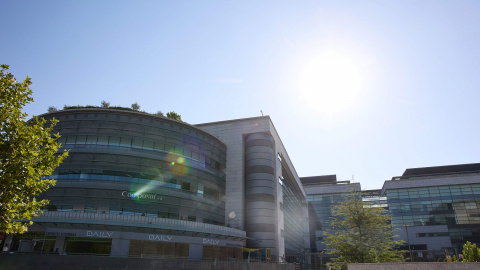 Complejo de empresas donde se encuentra la sede de Hispasat, en Madrid. E.P./Jesús Hellín
