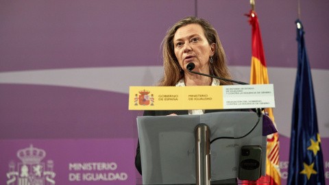 La delegada del Gobierno contra la Violencia de Género, Victoria Rosell, da a conocer los datos del mes de enero del 016 y analiza la situación de la violencia machista en España (17/02/2022).