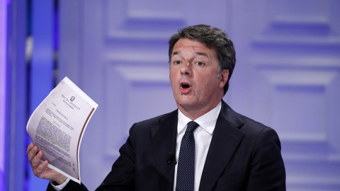 11/08/2022. El ex primer ministro italiano, Mateo Renzi, en su participación en el programa de televisión ' Porta a Porta', a 9 de febrero de 2022.