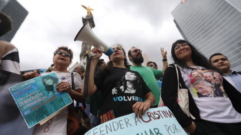 3/9/22 Integrantes de la comunidad de argentinos en México protestan contra el intento de asesinato de Cristina Fernández de Kirchner, a 3 de septiembre de 2022.