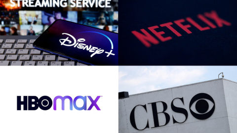 11/8/22 Los logos de varias plataformas de vídeo a la carta.