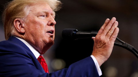 El expresidente de los EEUU, Donald Trump, en una charla en Wilkes-Barre, Pennsylvania.