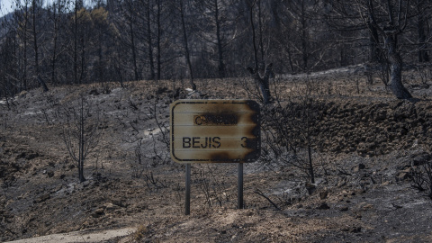El incendio de Bejís (Castelló) ha calcinado más de 20.000 hectáreas de terreno, a 20 de agosto de 2022.