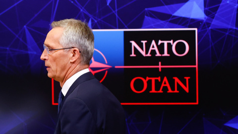 Jens Stoltenberg, secretario general de la OTAN, en una rueda de prensa este martes 11 de octubre de 2022.