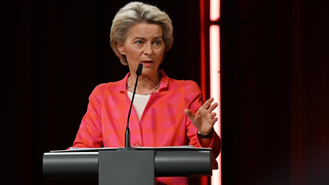 29/08/2022 La presidenta de la Comisión Europea, Ursula Von der Leyen, en la Cumbre Estratégica de Bled, a 29 de agosto de 2022, en Eslovenia.