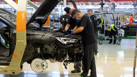Interior de la fàbrica de Seat a Martorell, en una imatge d'aquest 2021.