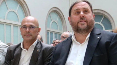 Raül Romeva i Oriiol Junqueras en una imatge d'arxiu.
