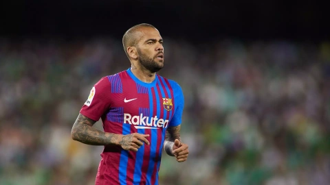 El exfutbolista del Barcelona Dani Alves en un partido contra el Betis el pasado 7 de mayo de 2022.