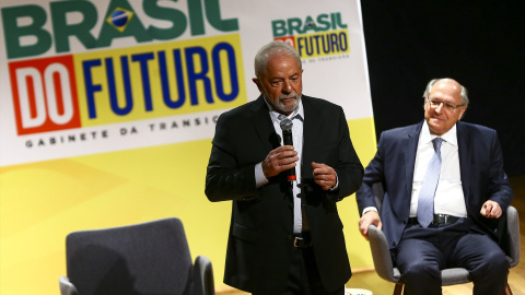 Luiz Inacio Lula da Silva, presidente electo de Brasil, participa de un evento en el Centro Cultural del Banco de Brasil